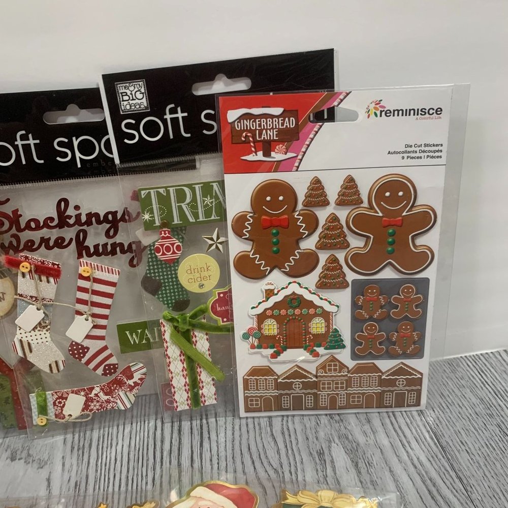 Christmas Sticker Lot Crafts Scrapbooking Junk Journal Supplies - Picture 4 of 11